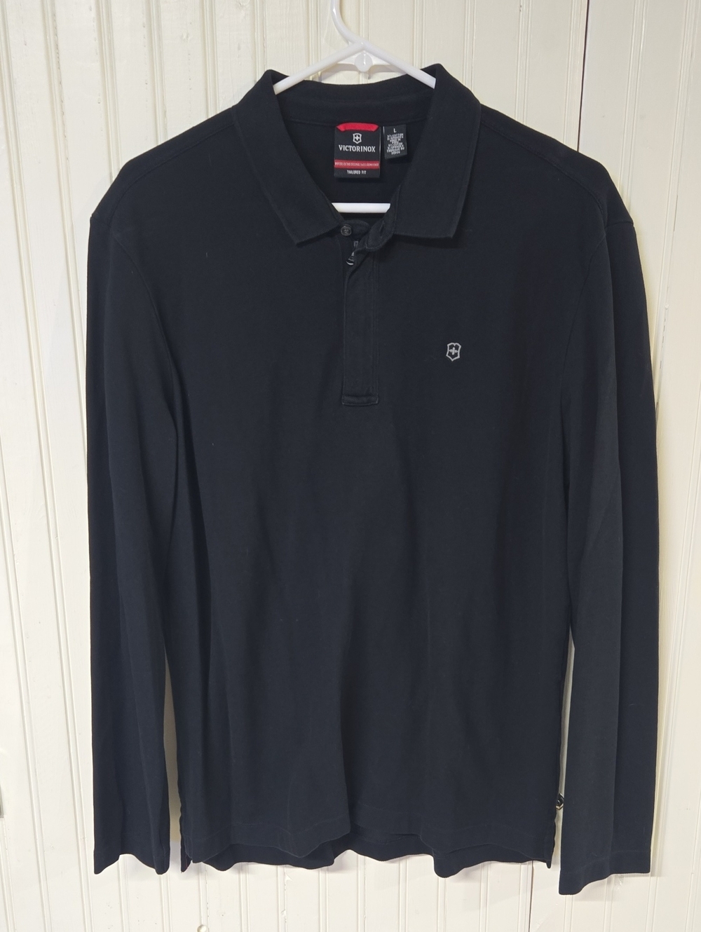 Victorinox Men's Long-Sleeve Polo - Black